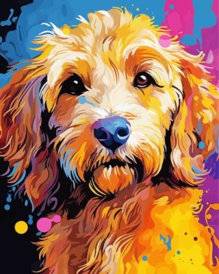 Goldendoodle Puppy Art paint by numbers