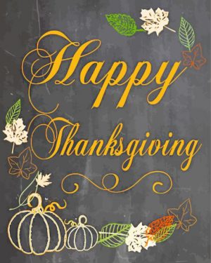 Happy Thanksgiving Quote paint by number
