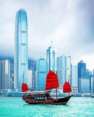 Hong Kong Victoria Harbour China paint by numbers