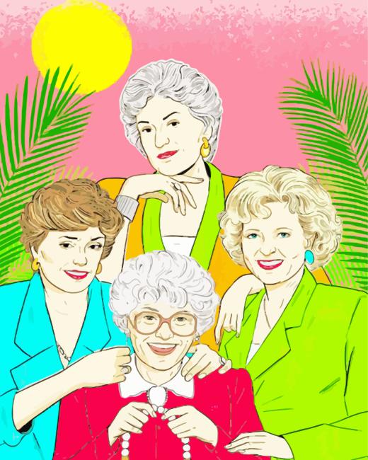 Illustration Golden Girls paint by number