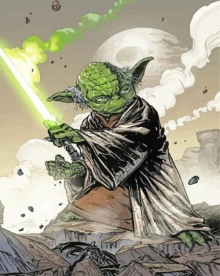 Illustration Master Yoda paint by number