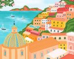 Illustration Positano paint by numbers
