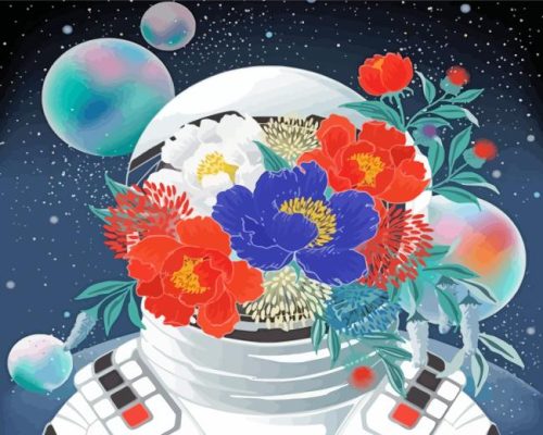 Illustratioon Flowernaut paint by numbers