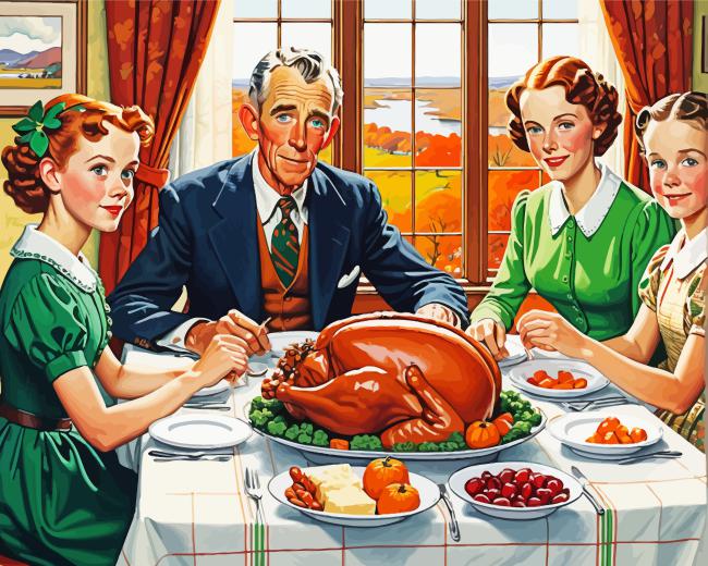 Irish Thanksgiving Dinner paint by number