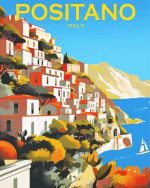 Italy Positano Poster paint by numbers