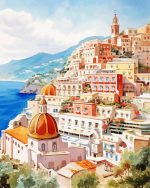 Italy Positano Village paint by numbers