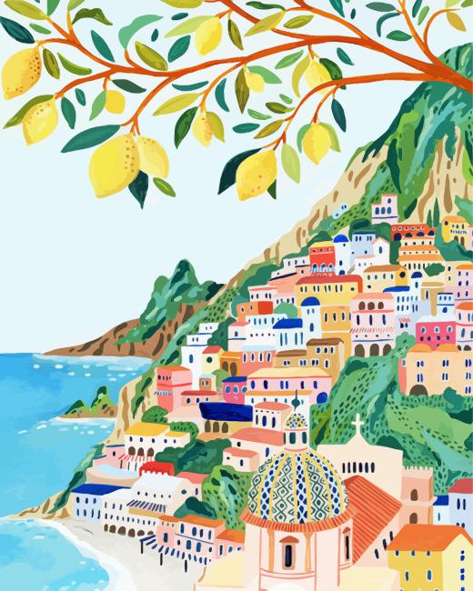 Italy Positano paint by numbers