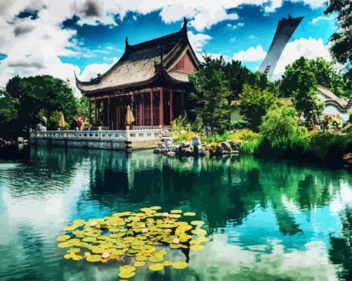Japanese Garden Montreal Canada Paint By Numbers