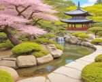 Japanese Garden Springtime paint by numbers