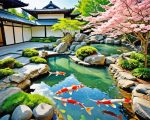 Japanese Garden fishpond paint by number