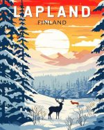 Lapland Finland Poster paint by numbers