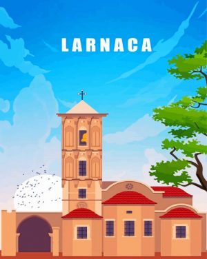 Larnaca Cyprus Poster Paint By Number