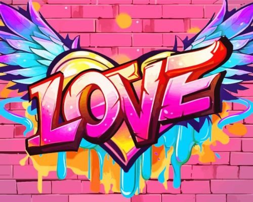 Love Graffiti paint by numbers
