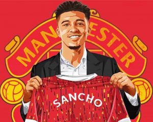 Manchester United Jadon Sancho Paint By Numbers