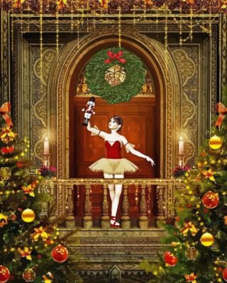 Merry Christmas Nutcracker Ballet paint By Numbers
