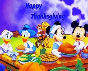 Mickey Mouse Thanksgiving paint by numbers