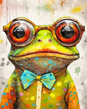 Mr Frog In Glasses paint by numbers