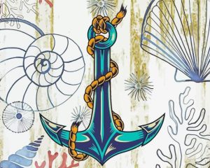 Nautical Anchor Sign paint by numbers
