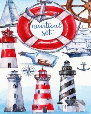 Nautical Set paint by numbers