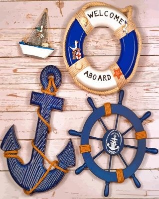Nautical Elements Paint By Numbers