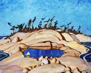 Night Pine Island Group Of seven paint by numbers