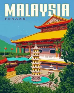 Malaysia Penang Poster Paint by numbers