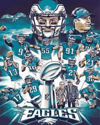 Philadelphia Eagles Poster paint by number