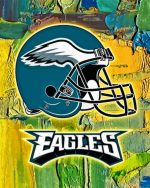 Philadelphia Eagles Helmet Paint By Numbers