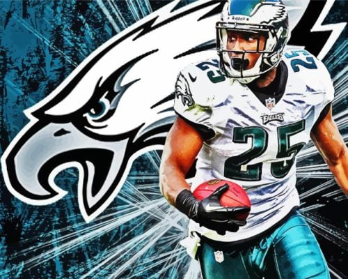 Philadelphia eagles player paint by numbers