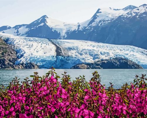 Portage Glacier Alaska Paint By Number