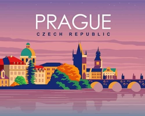 Prague Poster paint by number