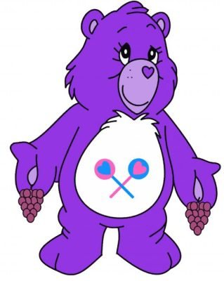 Purple Share Bear Paint By Number