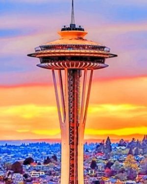 Seattle Space Needle Paint By Numbers