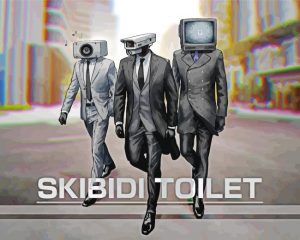 Skibidi Toilet Poster Paint By Number