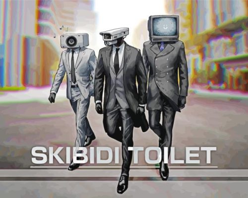 Skibidi Toilet Poster Paint By Number