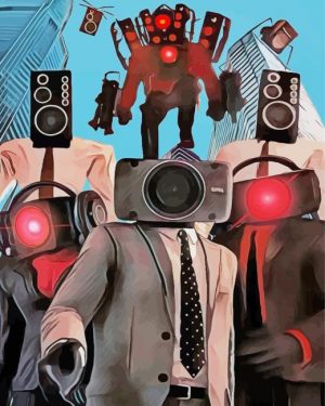 Skibidi Toilet Art Paint By Number