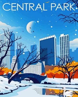 Snow New York Central Park Paint By Number