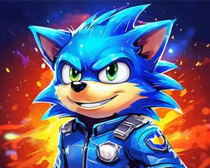 Sonic The Hedgehog paint by numbers