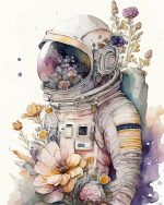 Space Blooming Flowernaut Paint By Numbers