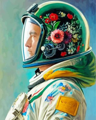 Space Flowernaut Paint By Numbers