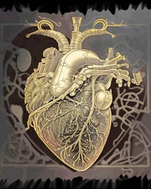 Steampunk Heart paint by numbers