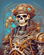 Steampunk Skeleton paint by numbers