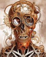 Steampunk Skull paint by numbers