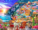 Sunset In Positano paint by numbers