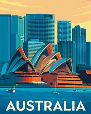 Sydney Australia Poster paint By Numbers