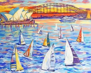 Sydney Harbour Boats Art paint By Numbers