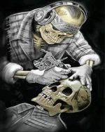 Tattoo Skull paint by numbers