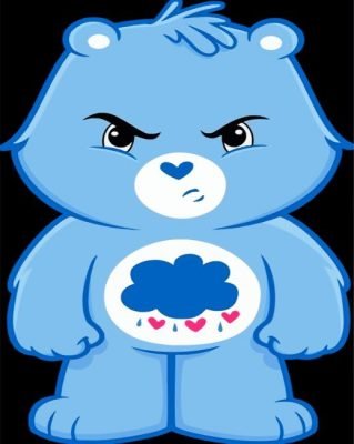 Grumpy Angry Care Bear Paint By Number