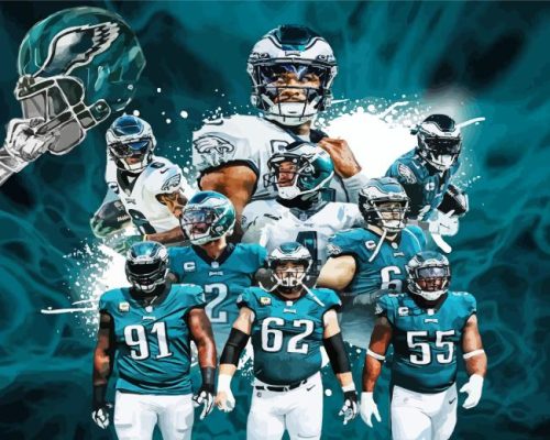 The Philadelphia Eagles Players paint by number