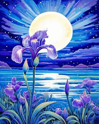 The Rising Moon paint by numbers